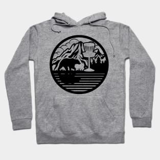 Bear Disc Golf Scene Hoodie